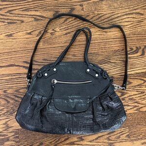 Pietro Alessandro Women Shoulder Bag Elegant Black Crossbody Leather